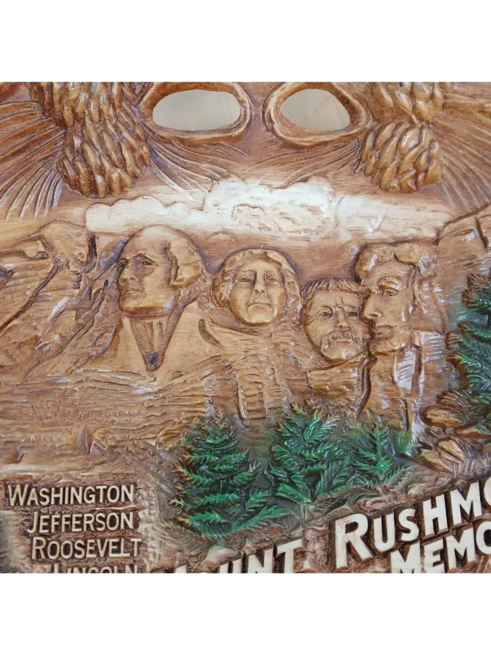 Vintage Mount Rushmore National Memorial Souvenir Platter Bowl by Taco USA 3D Fa